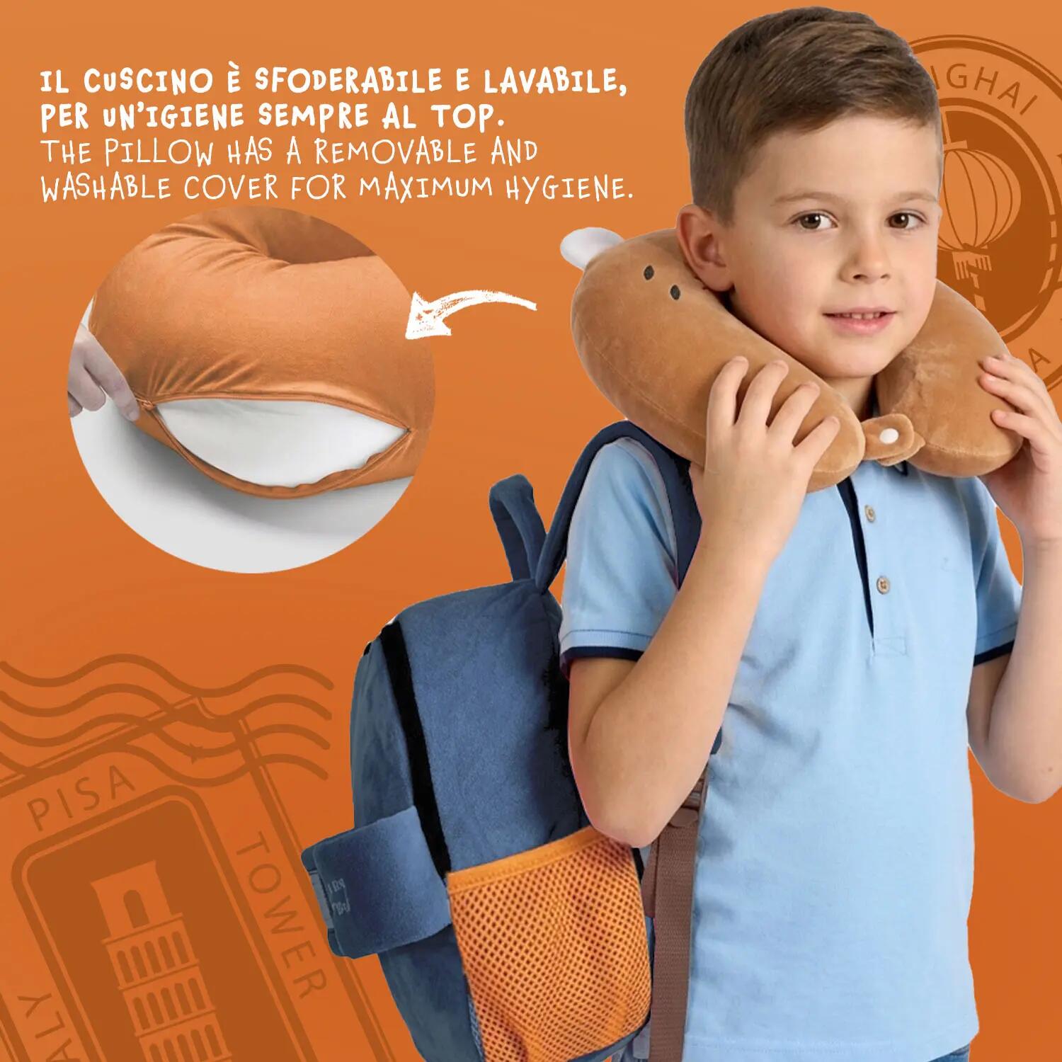 Zaino da Bambino con Cuscino Gatto da Viaggio Blu 8/9