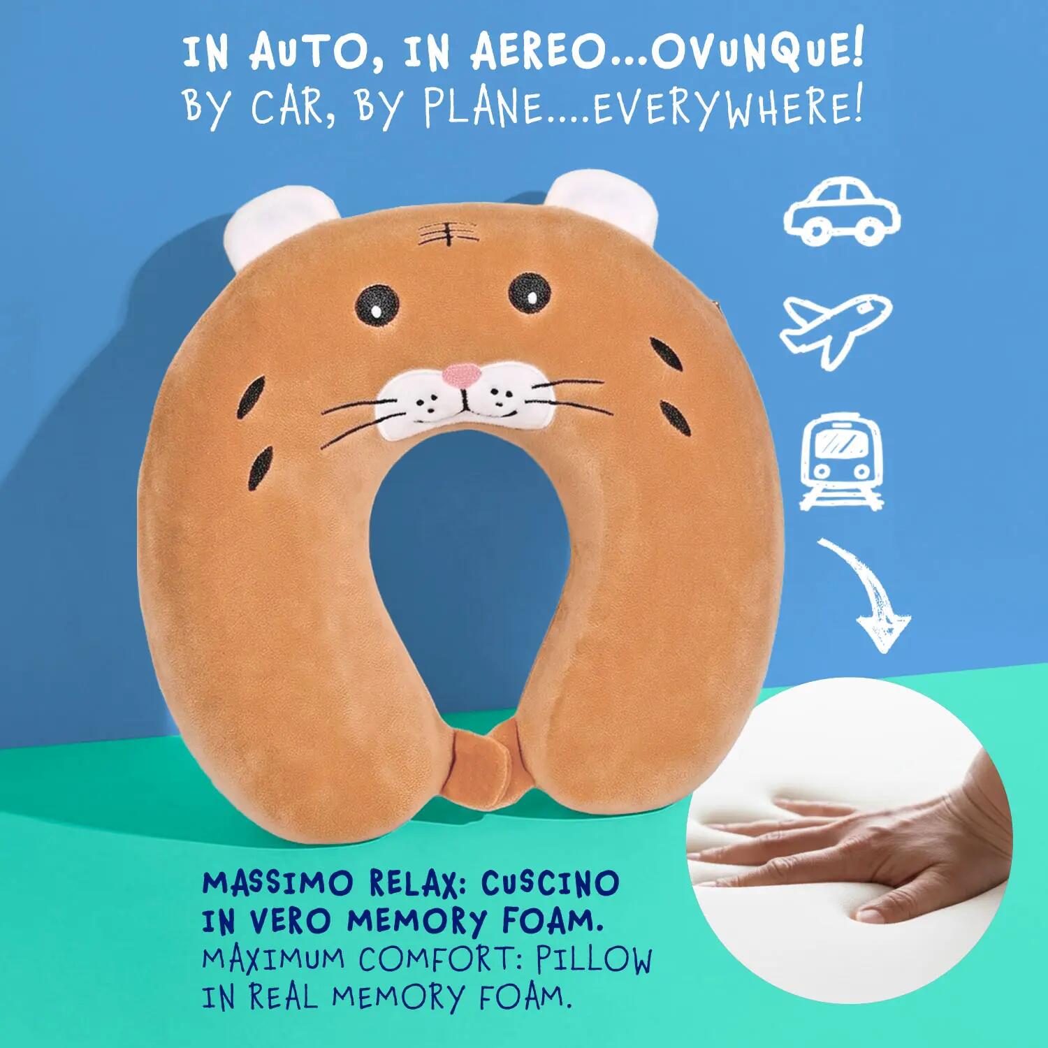 Zaino da Bambino con Cuscino Gatto da Viaggio Blu 6/9