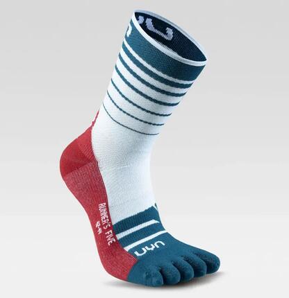 Chaussette de Course Cinq Doigts Homme UYN "RUNNER'S FIVE" Blanc 39 - 41