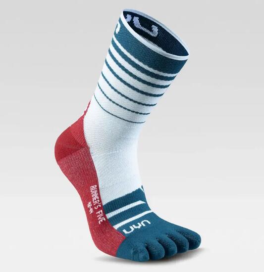Chaussette de Course Cinq Doigts Homme UYN "RUNNER'S FIVE" Blanc 39 - 41