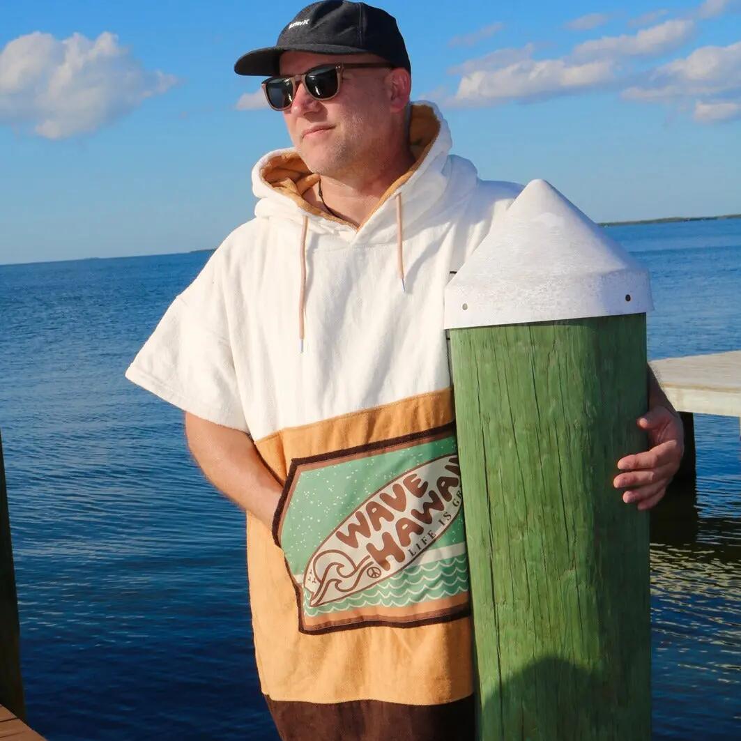 Poncho Wave Hawaii Algodão Veludo Poncho Campeche S-M WH4050 95 x 70 cm 8/9