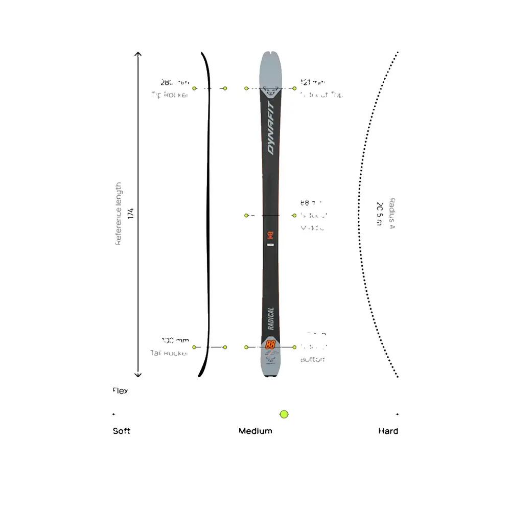 Skis de randonnée Dynafit Radical 88 Homme 174 cm gris 2/2