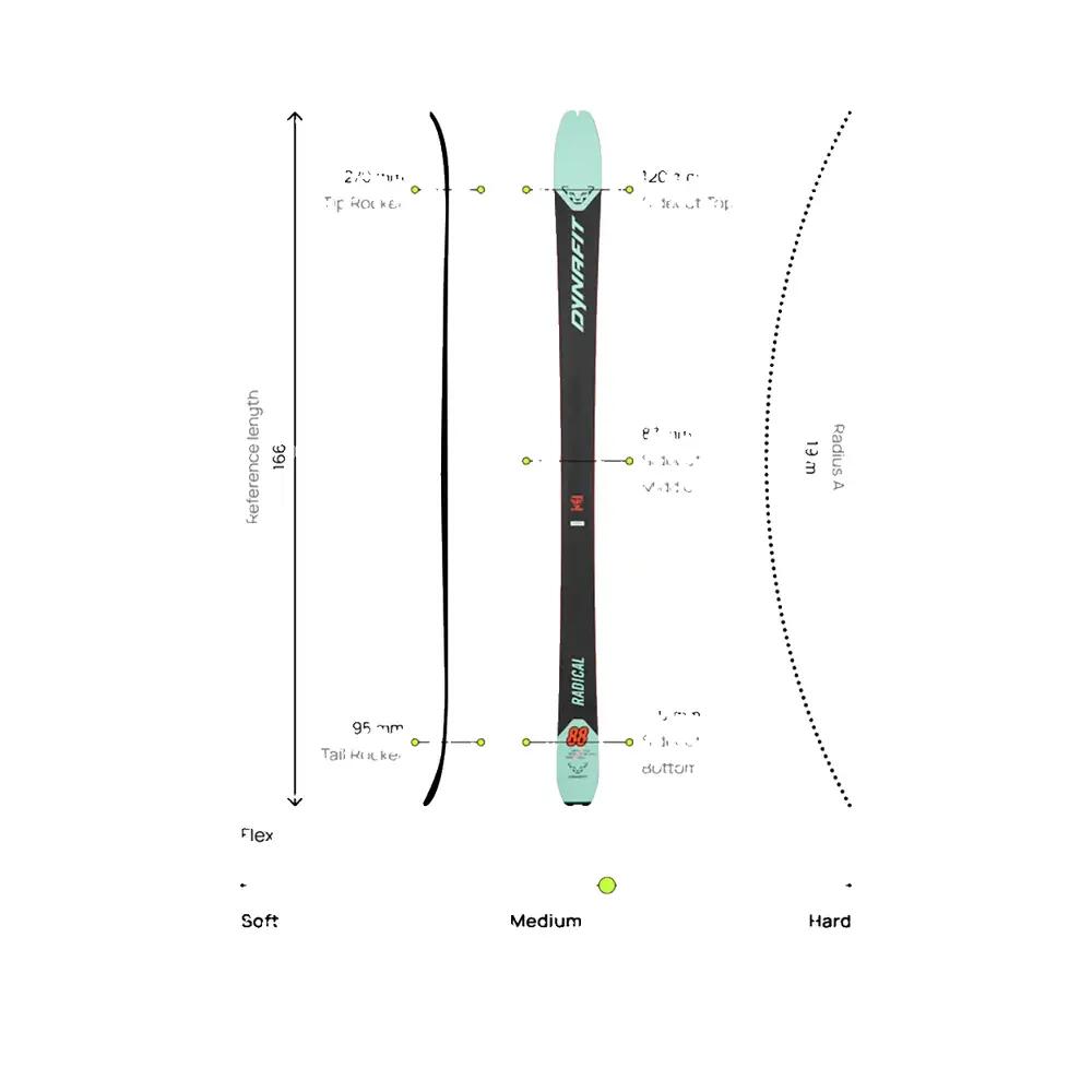 Skis Dynafit Radical Mulheres 88 Multicolore 3/3