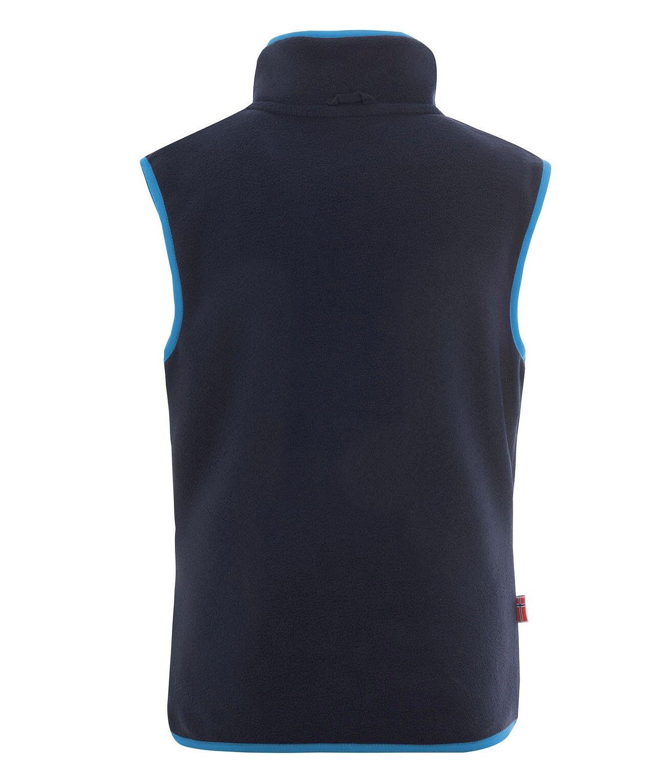 Gilet polaire Arendal pour enfants bleu marine / bleu clair 2/3