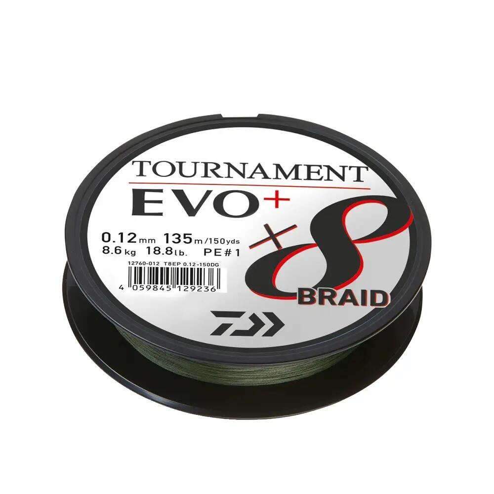 Daiwa Tournament X8 EVO+ Dark Green 135m 0.08 mm 4.90kg 4/6