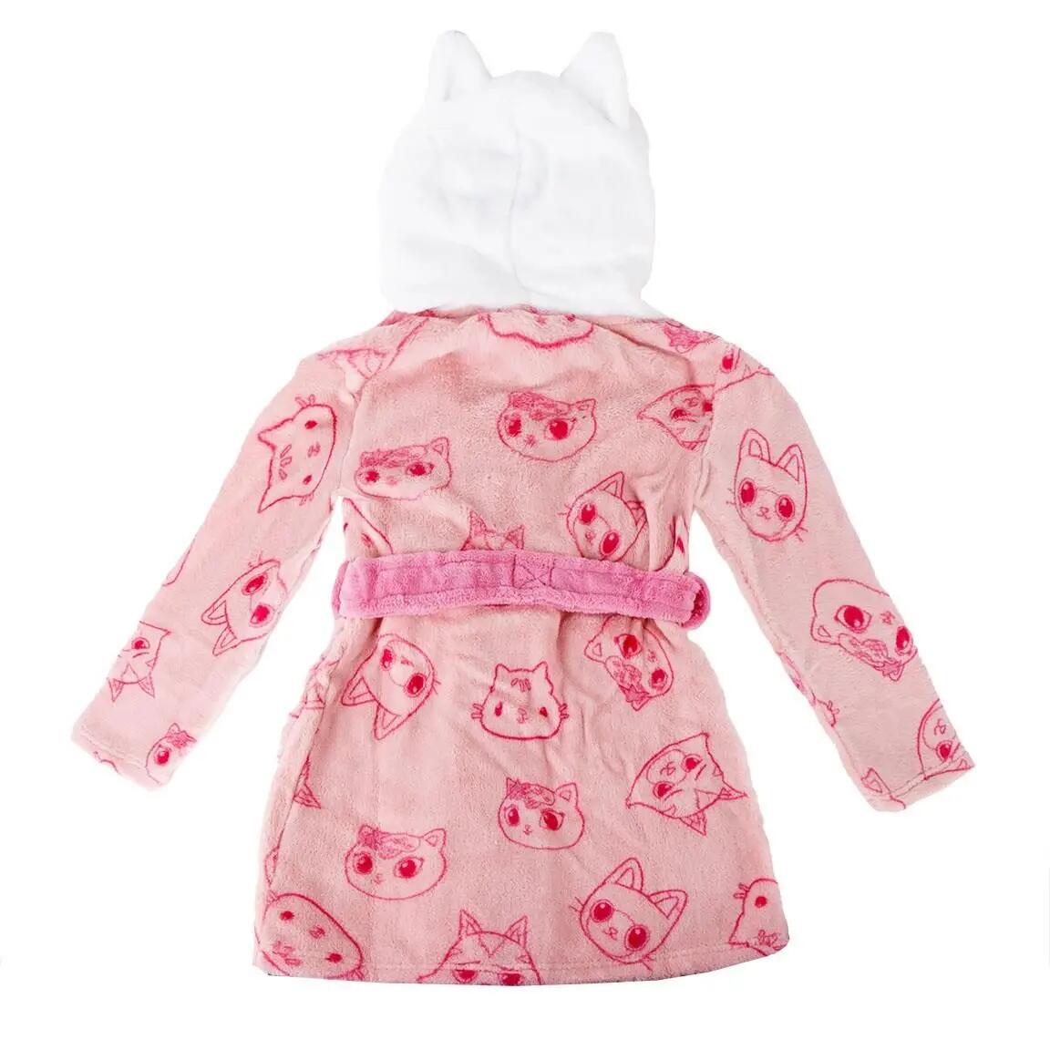 Albornoz Infantil Gabby’s Dollhouse Coral Fleece con Cinturón Rosa Pink 2/4