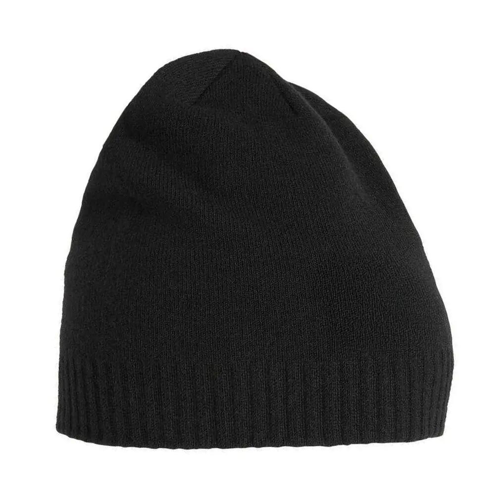Gorro com logótipo bordado unissexo para adultos (Preto) 2/3