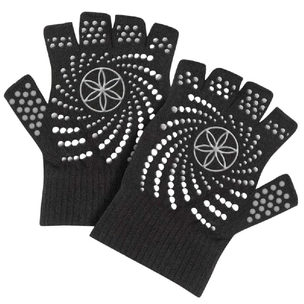 Guanti Senza Dita Yoga Adulto Unisex Gaiam Nero 4/4