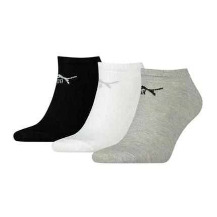 Puma Unisex Sneaker Socken im Retro Design knöchelhoch für Damen Herren 3er Pack