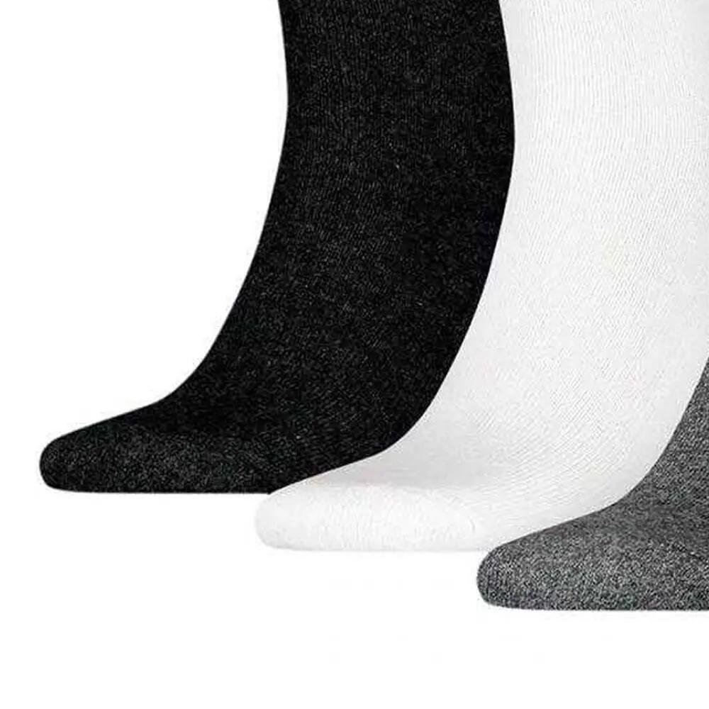 Meias curtas com logótipo em contraste para homem (conjunto de 3) (Branco / 2/3