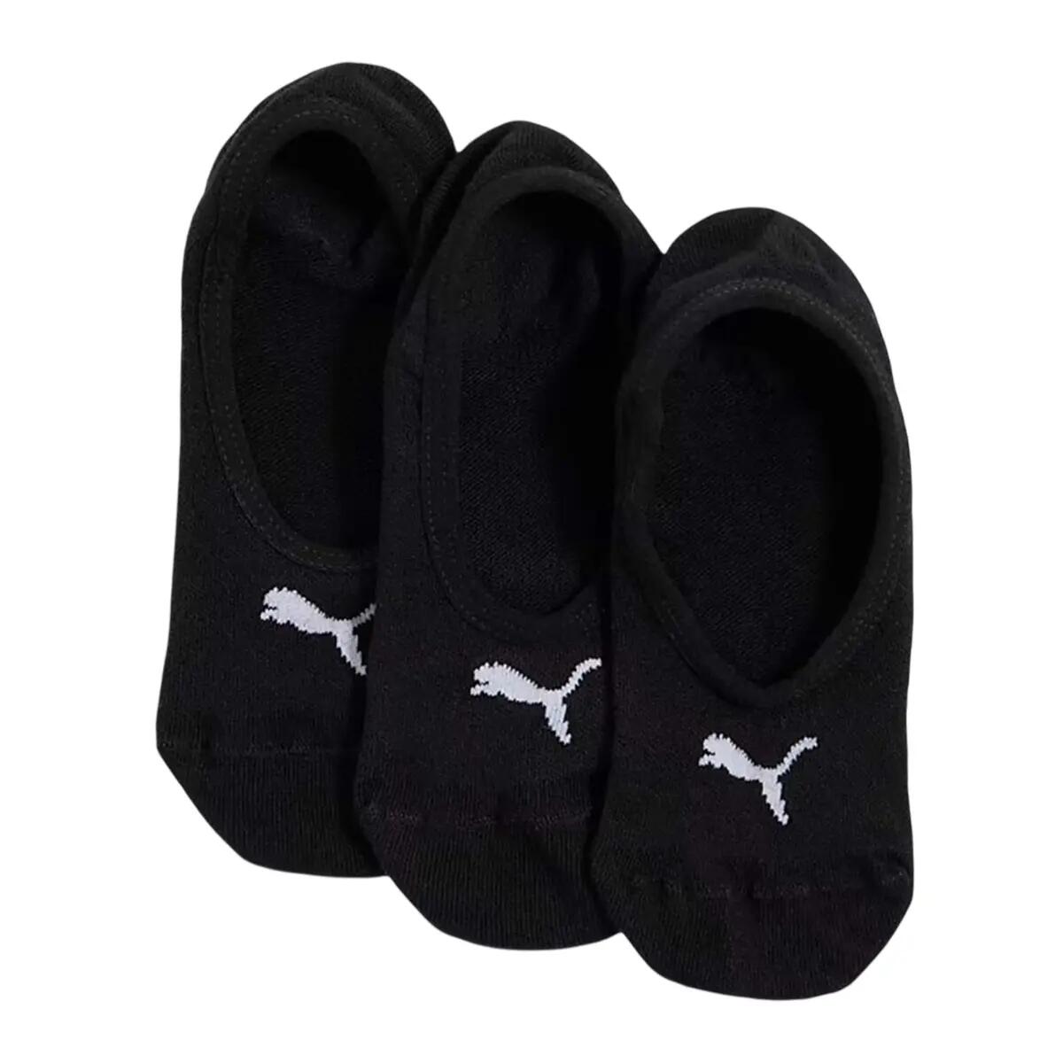 Calcetines Invisibles para Adultos Unisex Packs de 3 Negro 3/4