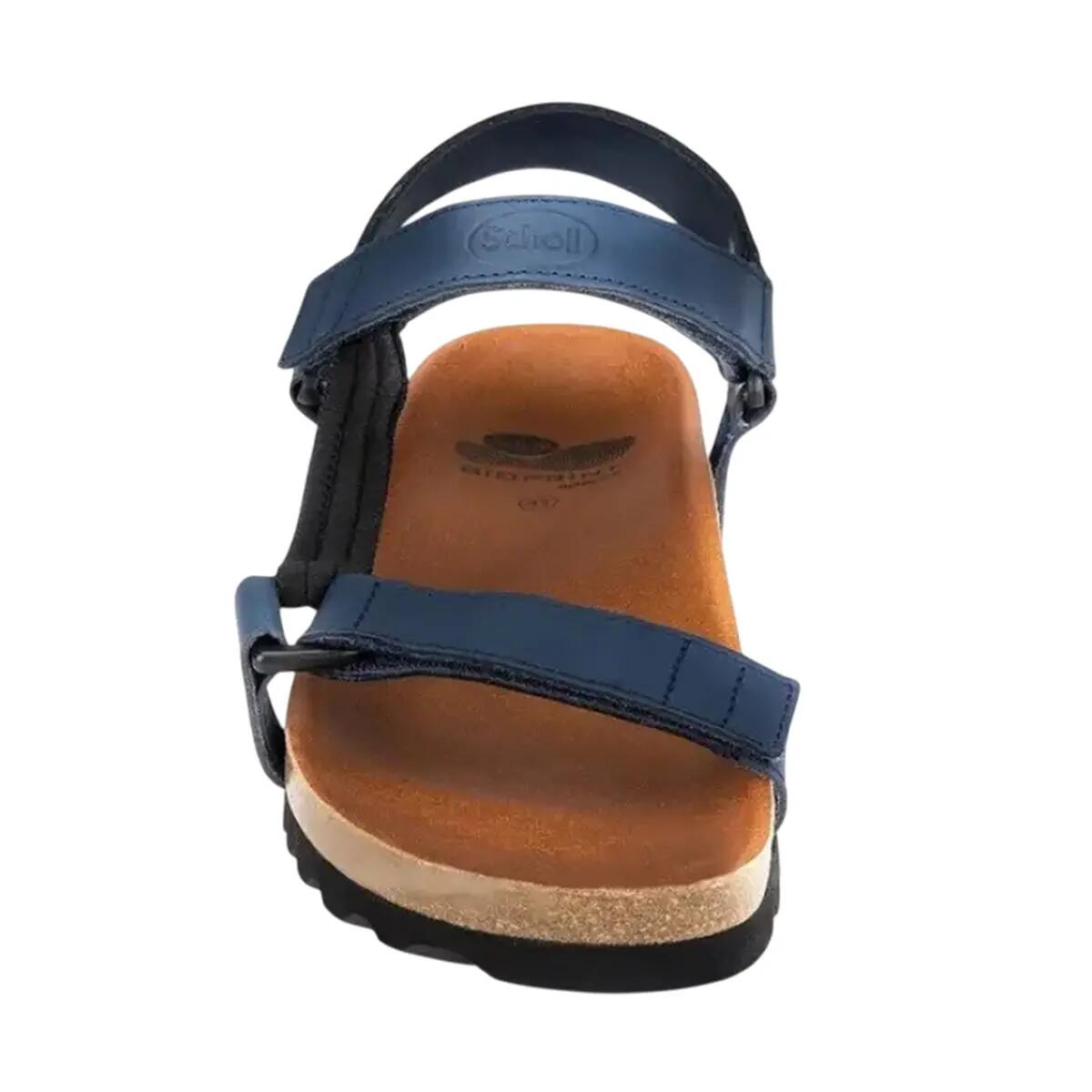 Damessandalen Heaven AD met platte zool van nubuck (Marineblauw) 4/7