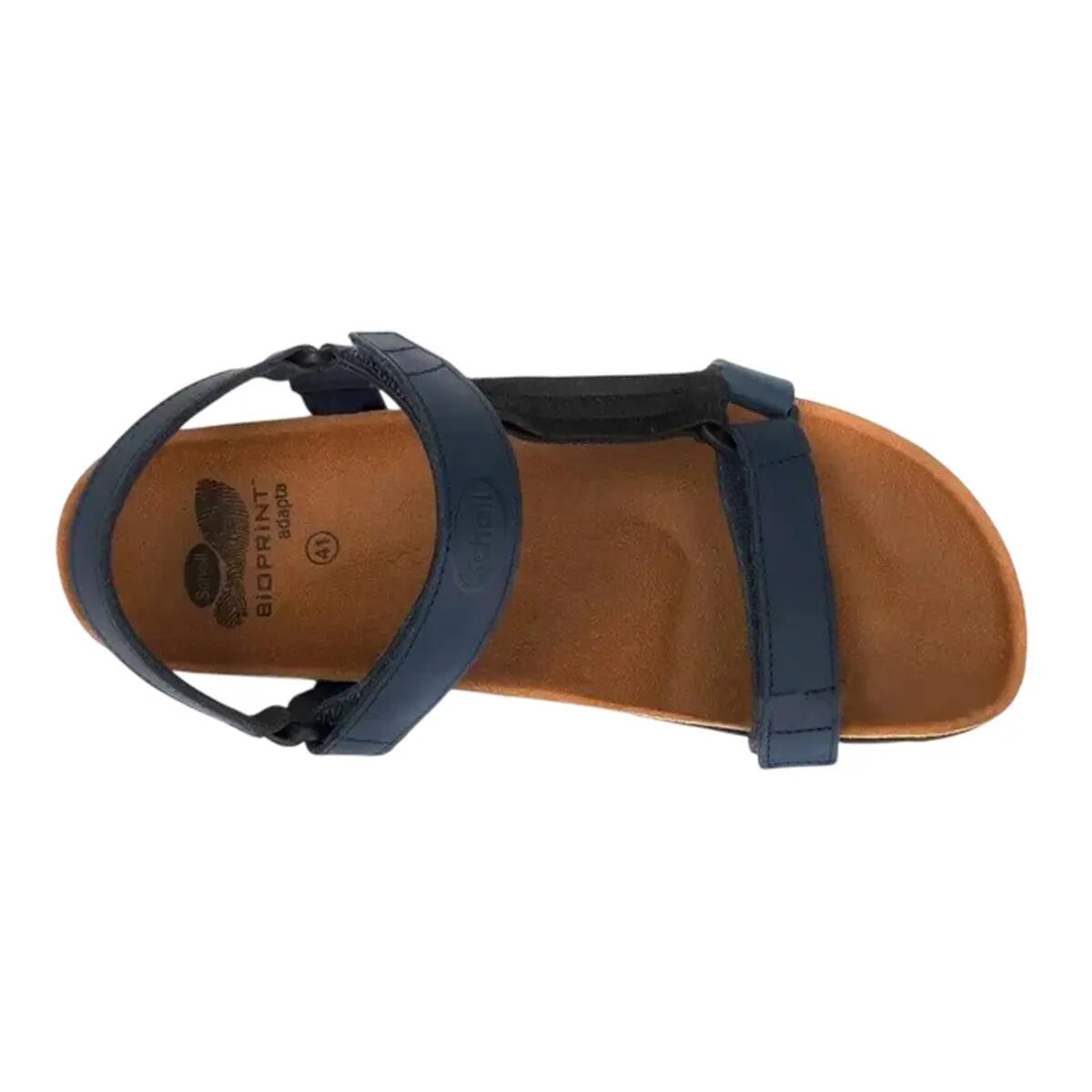 Damessandalen Heaven AD met platte zool van nubuck (Marineblauw) 3/7