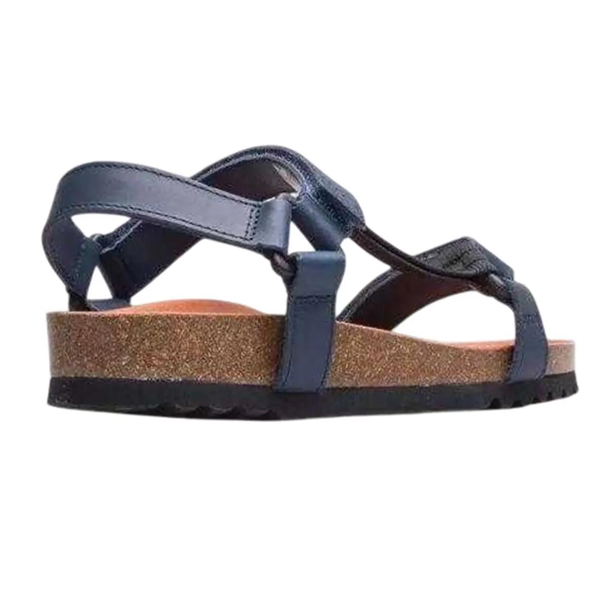 Damessandalen Heaven AD met platte zool van nubuck (Marineblauw) 2/7