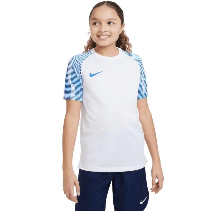 Camisola DriFIT Academy para crianças/jovens (Branco / Azul) 4/6