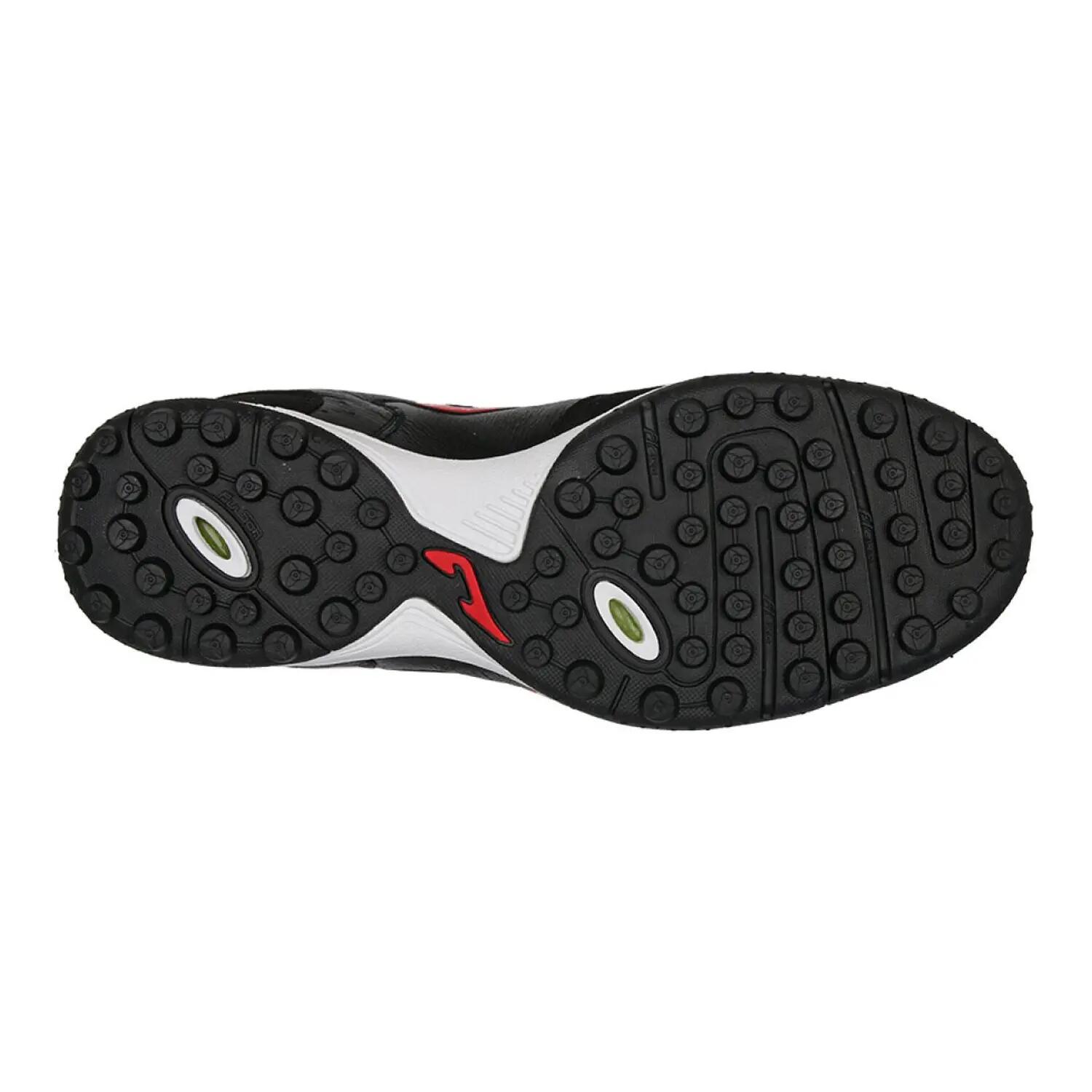 Heren Top Flex 2401 Leren Trainers (Zwart) 6/6