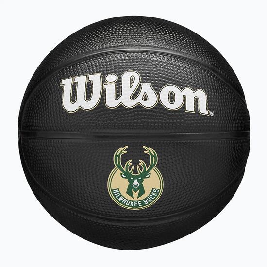 Mini Ballon De Basket Motif/style Milwaukee Bucks TEAM TRIBUTE Enfant (Noir)