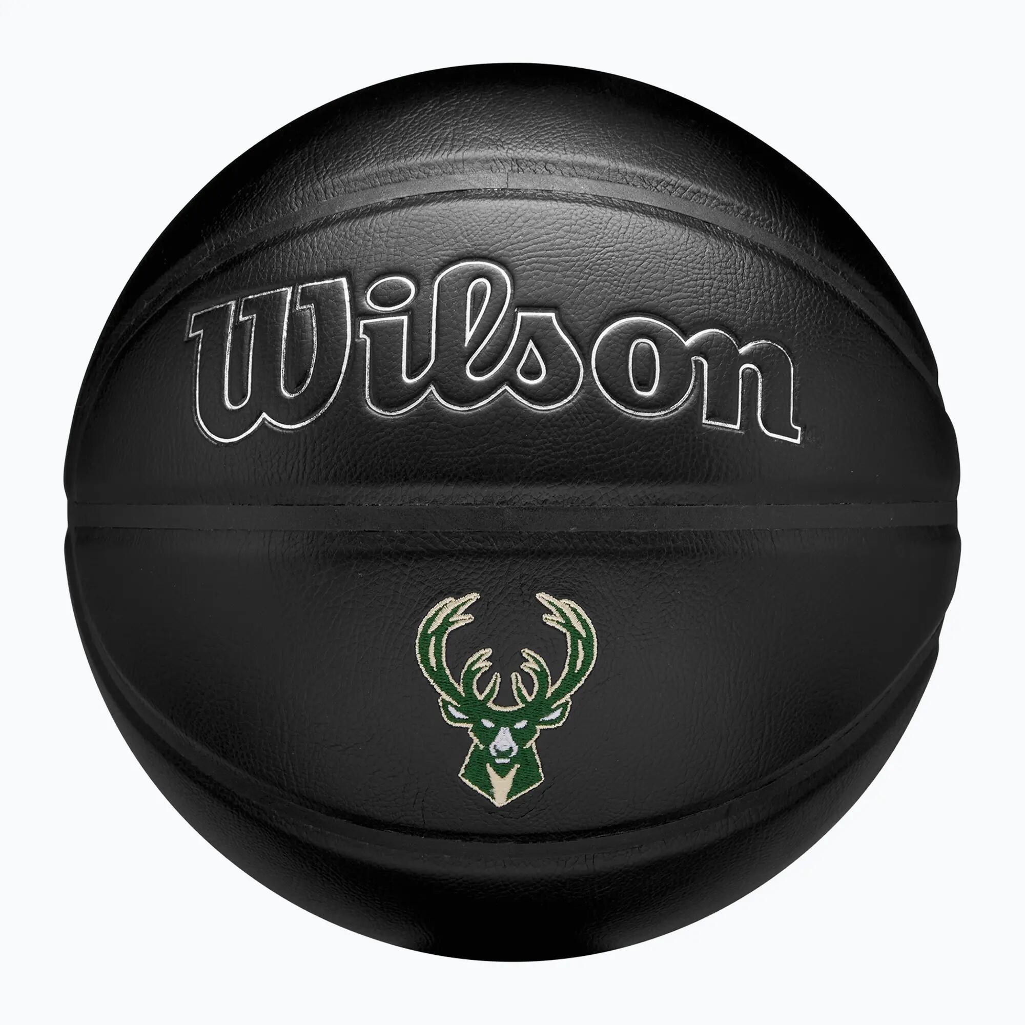 Balón de Baloncesto NBA Team Premiere Diseño Milwaukee Bucks Negro 7 1/7
