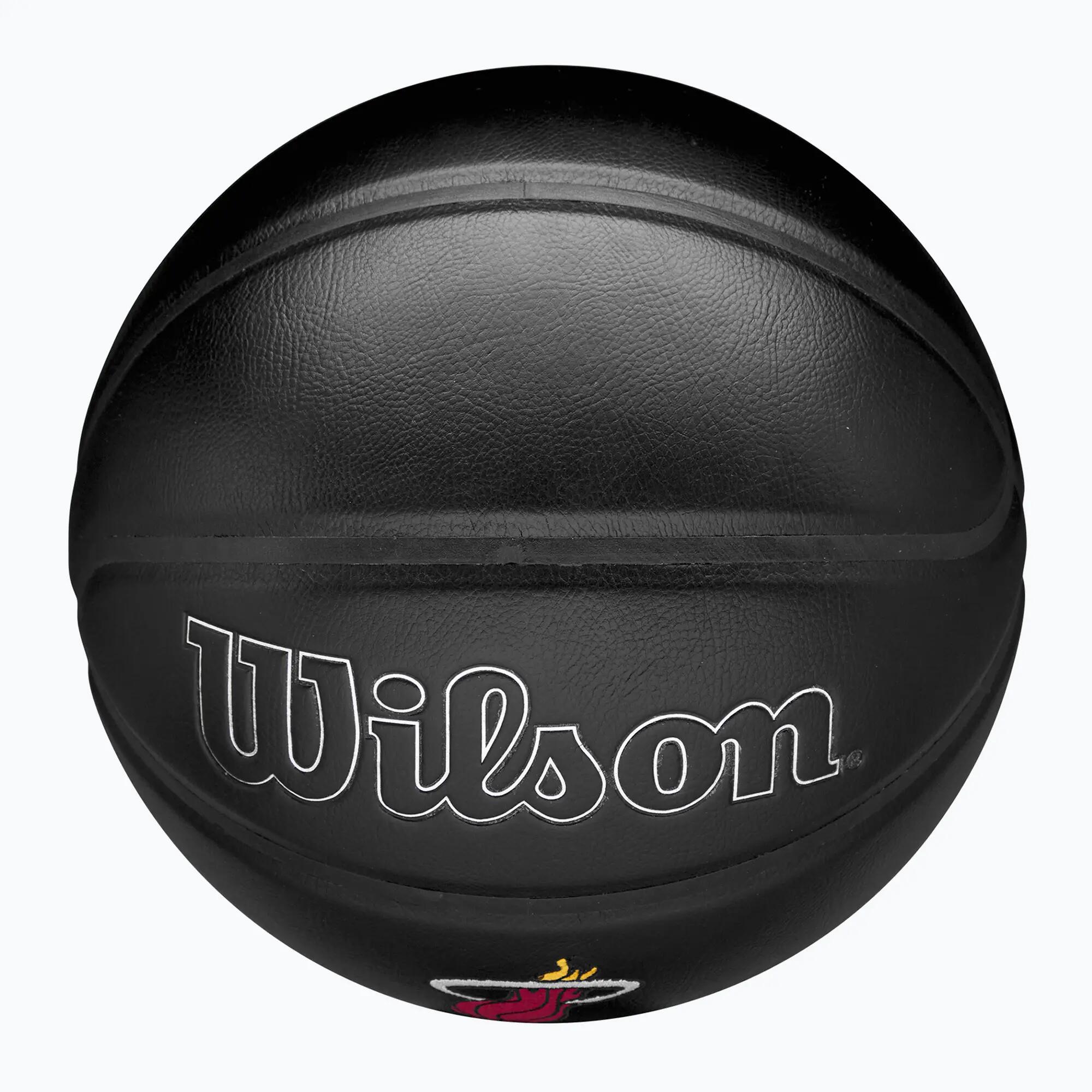 Piłka do koszykówki Wilson NBA Team Premiere Miami Heat black rozmiar 7 5/7