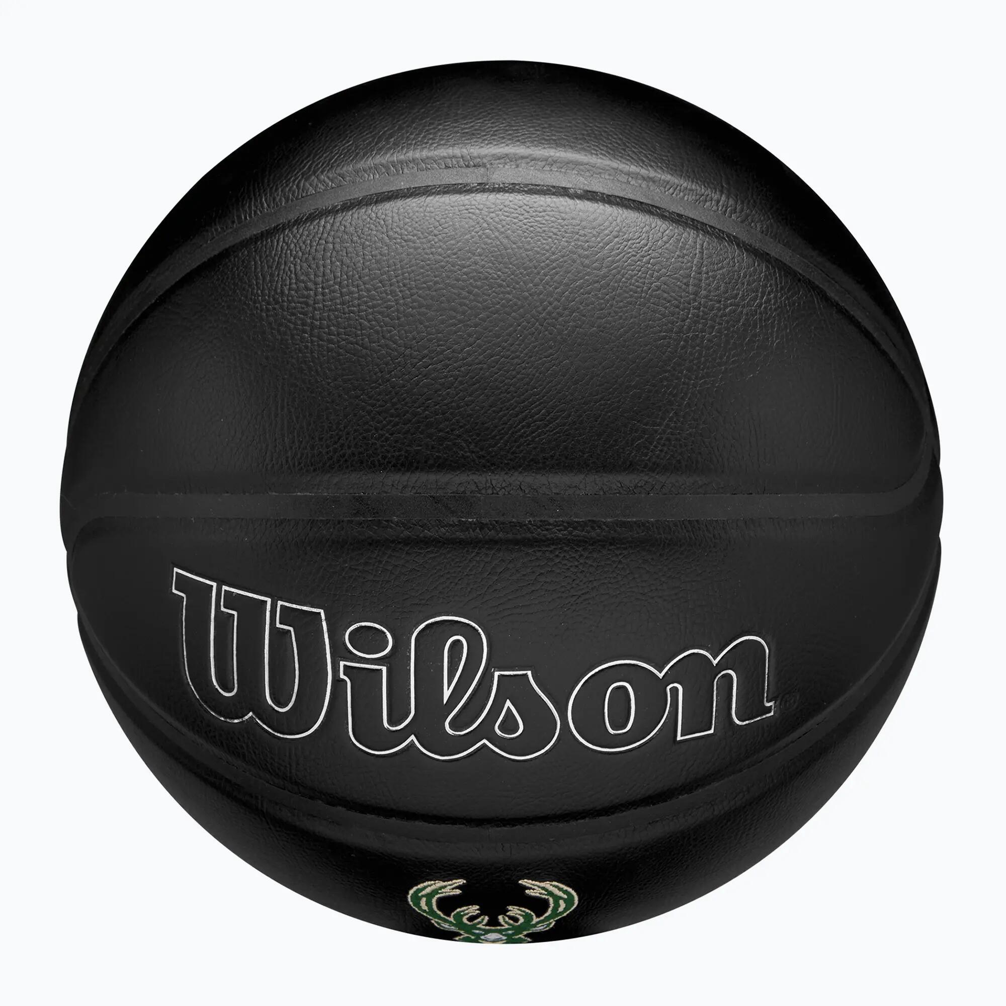Balón de Baloncesto NBA Team Premiere Diseño Milwaukee Bucks Negro 7 5/7