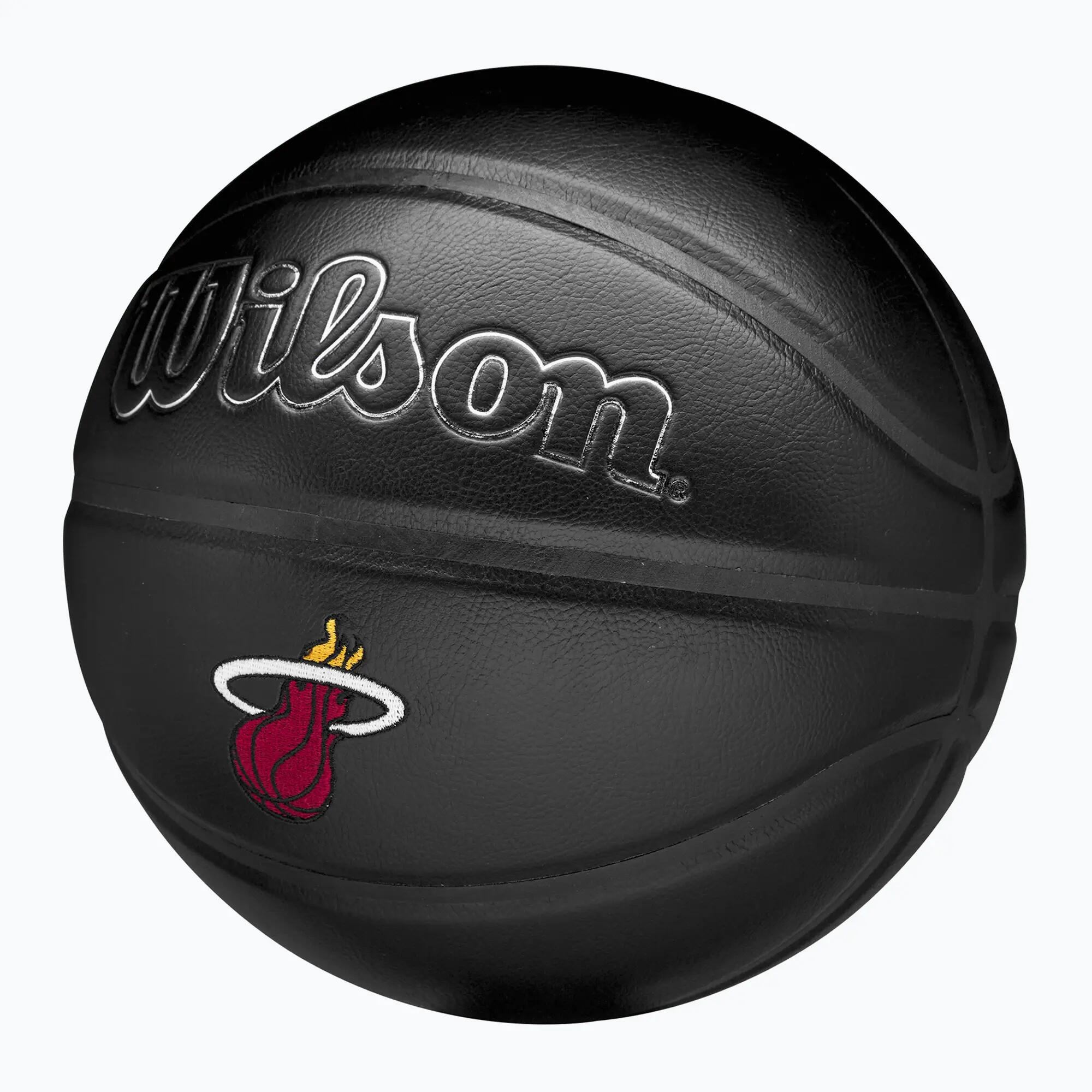 Piłka do koszykówki Wilson NBA Team Premiere Miami Heat black rozmiar 7 3/7