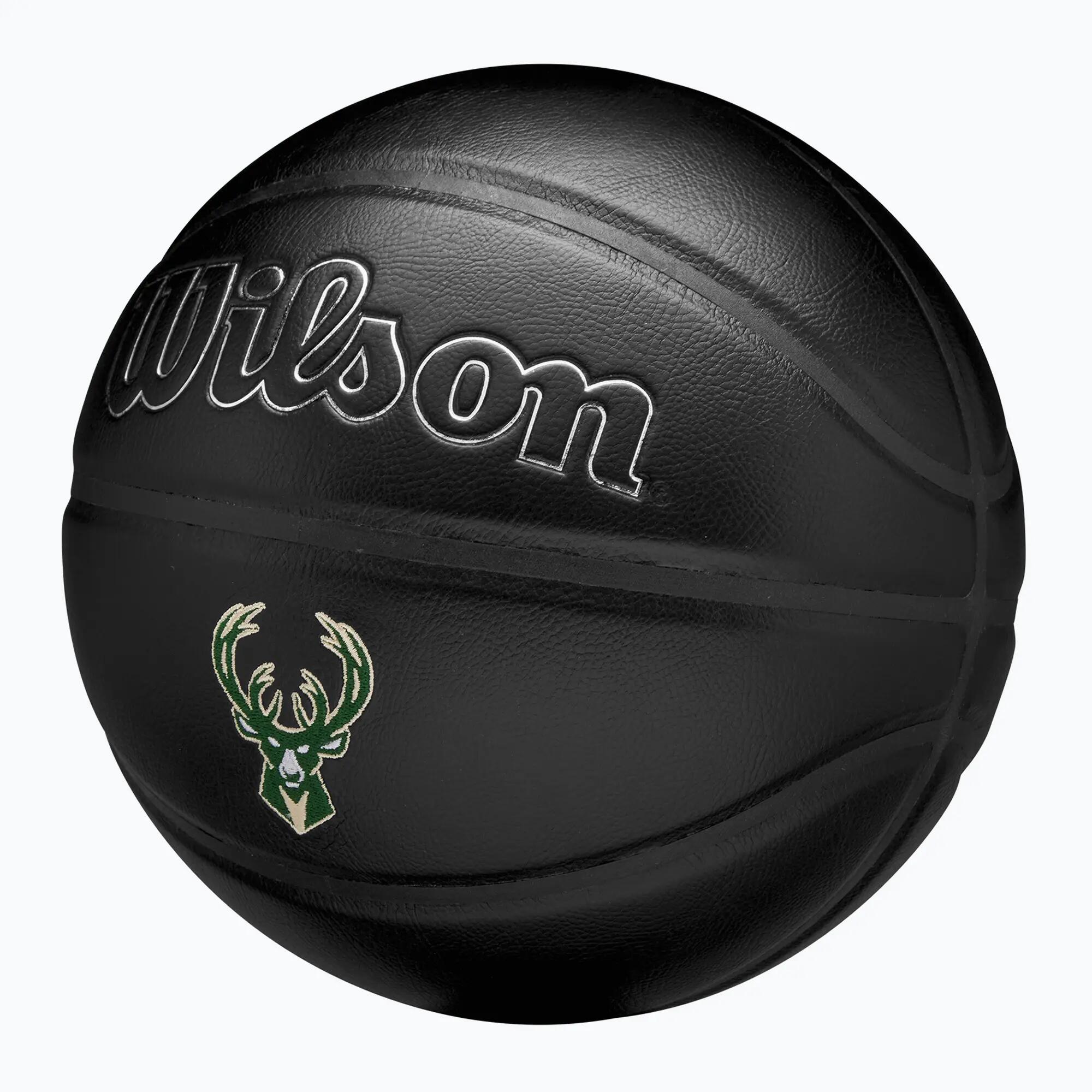Balón de Baloncesto NBA Team Premiere Diseño Milwaukee Bucks Negro 7 3/7