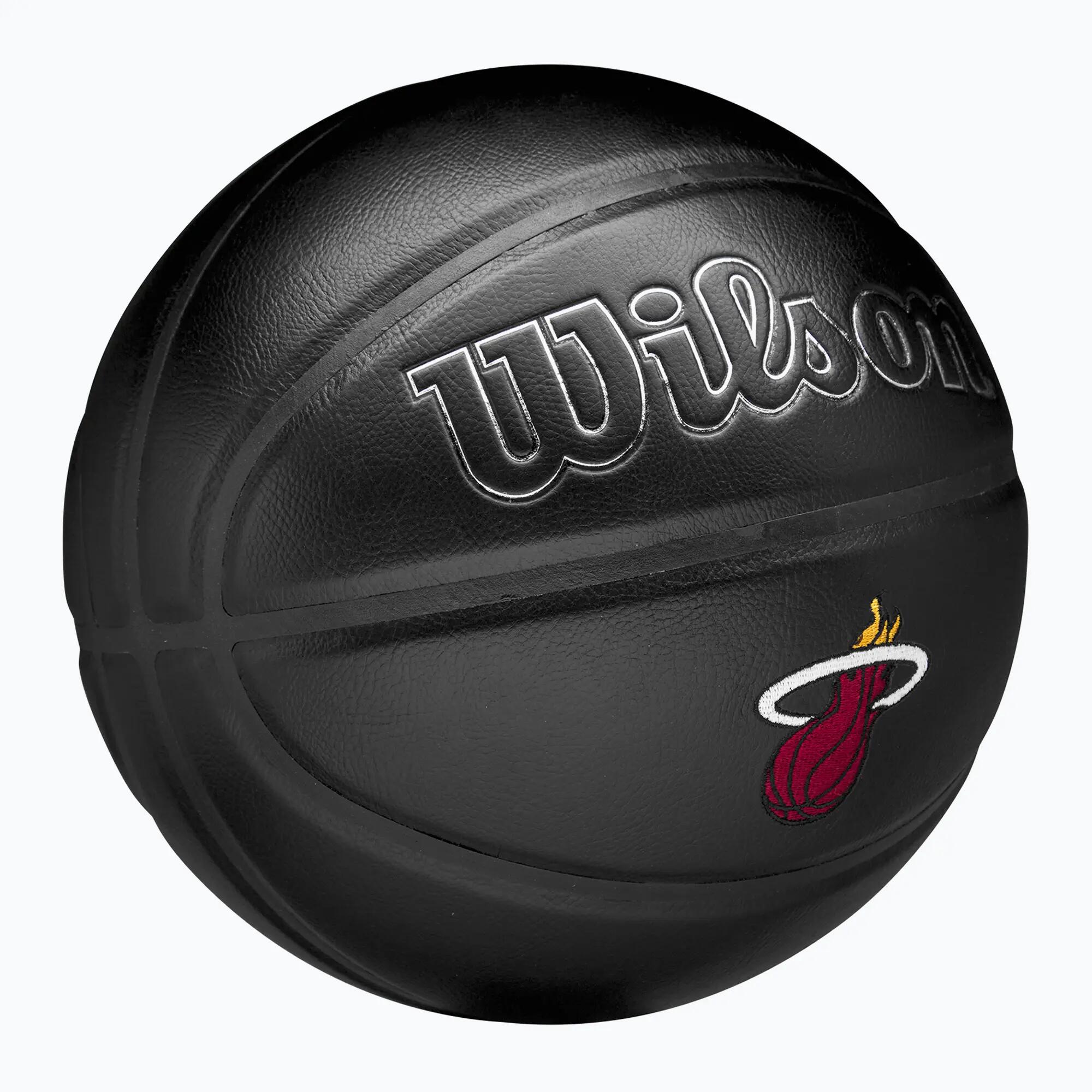 Piłka do koszykówki Wilson NBA Team Premiere Miami Heat black rozmiar 7 2/7