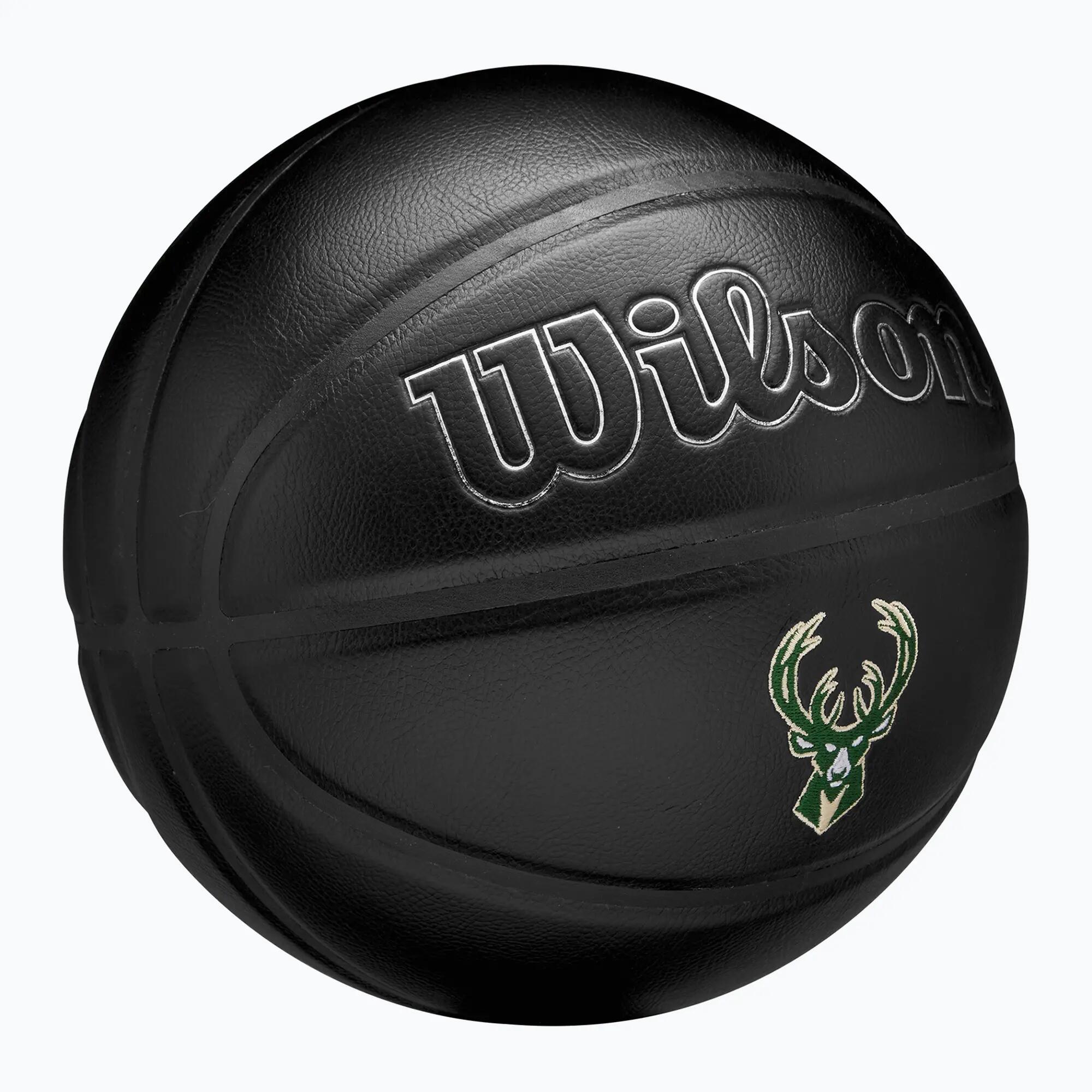 Balón de Baloncesto NBA Team Premiere Diseño Milwaukee Bucks Negro 7 2/7