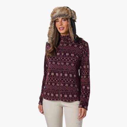 Bluza Polarowa Rozpinana Wędrówki Kobieta Idre Oddychający