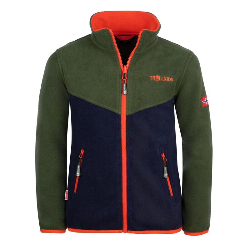 Veste polaire enfant Oppdal XT respirante isolante Vert Forêt/Bleu Marine