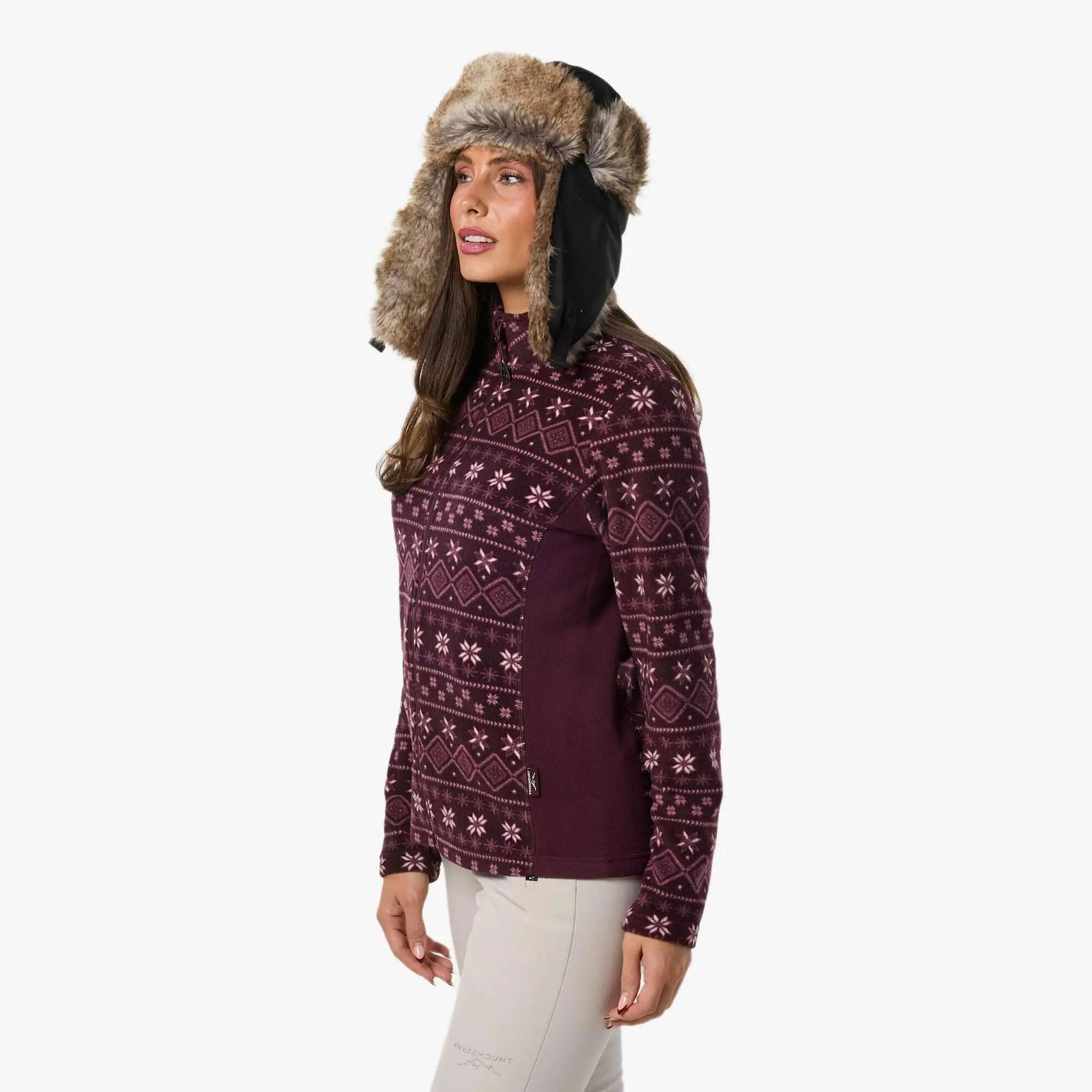 Pile Maniche Lunghe Full-Zip Escursionismo Donna Traspirante Idre 4/7