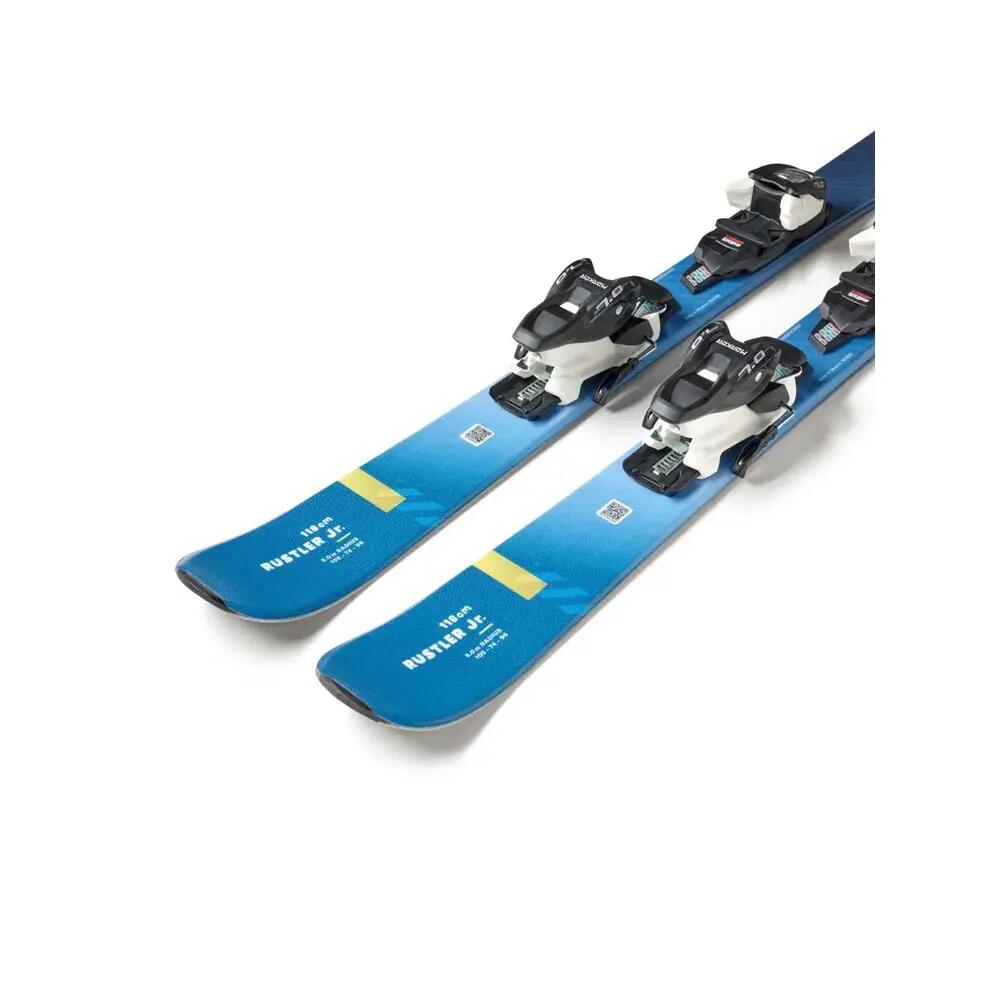 Pack De Ski Rustler Twin Jr + Fixations Fdt Jr7 Wb Blue Garçon 7/8