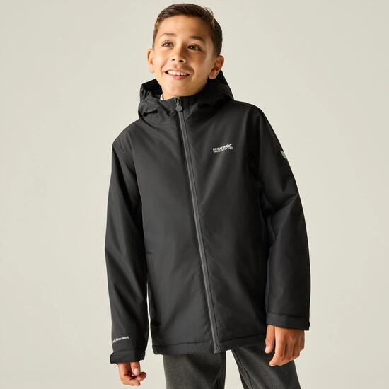 Veste Imperméable Isolante À Capuche HURDLE Enfant (Noir)
