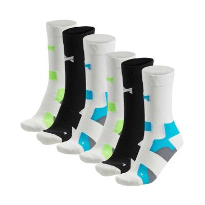 Xtreme - hoge fietssokken - unisex - 6-pack - wit - wielrensokken