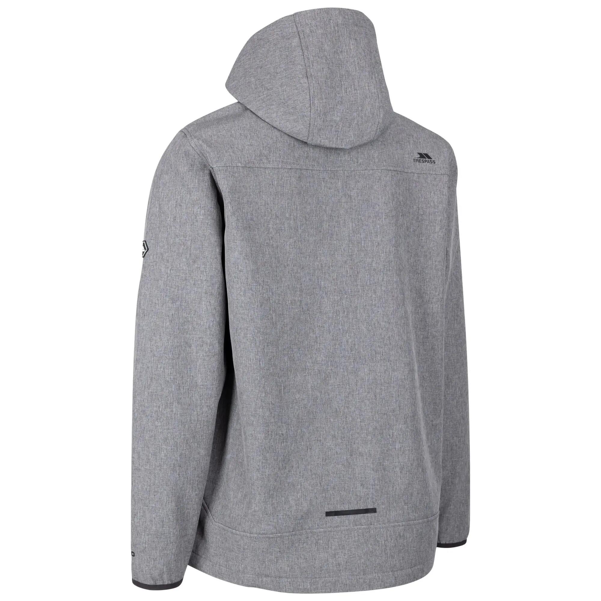 ANAK Herren Softshell-Jacke Trespass Schwarz Mélange mit Kapuze 2/5