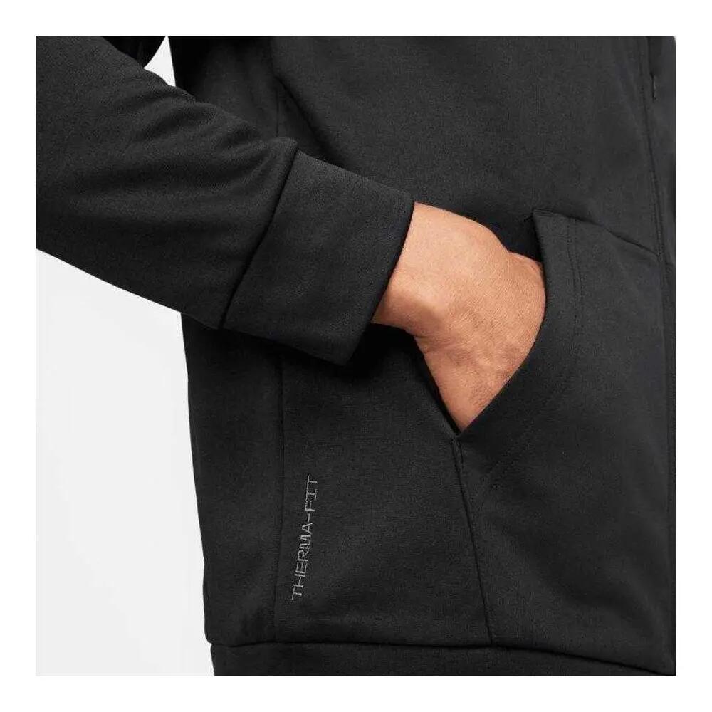 Heren ThermaFit Hoodie (Zwart) 5/5
