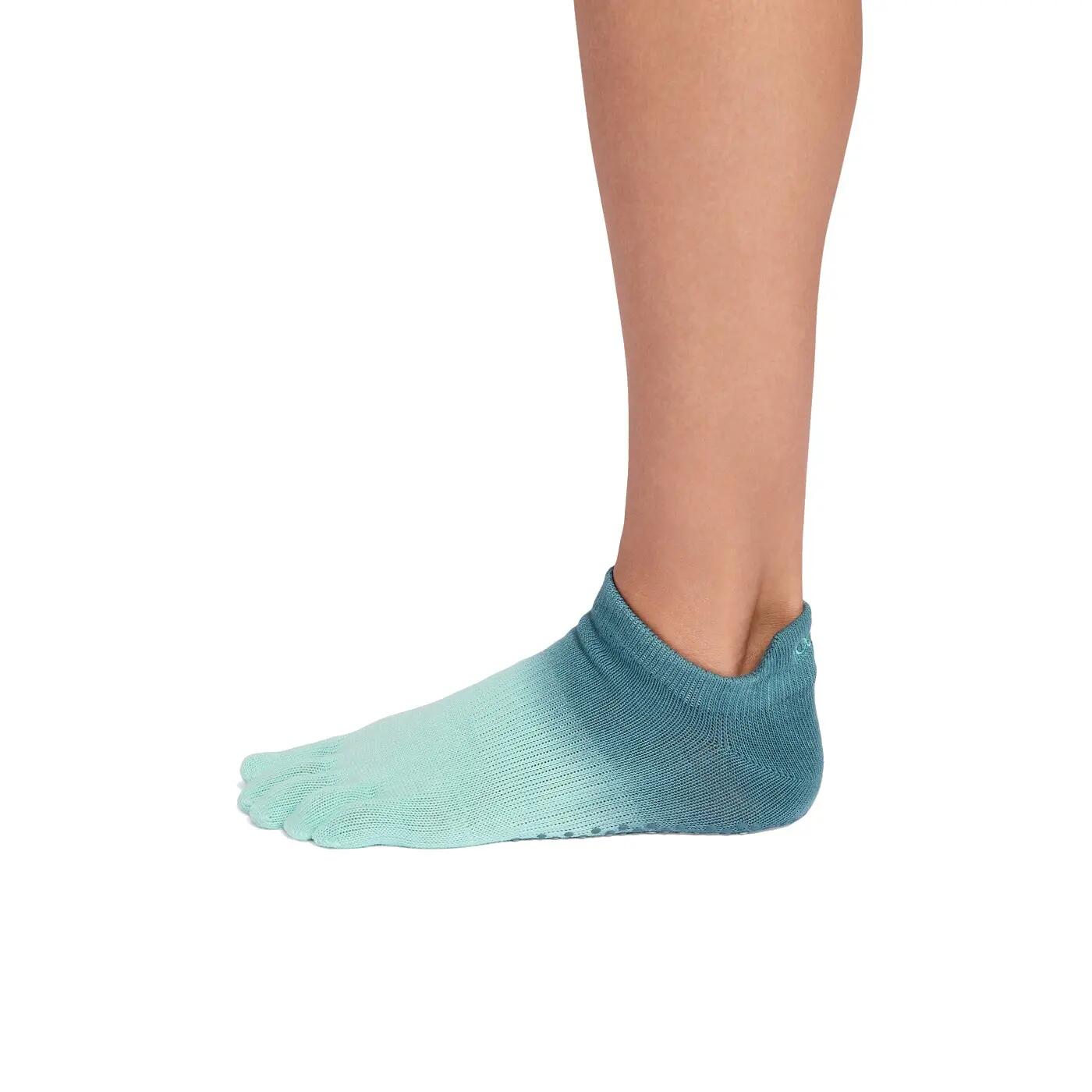 ToeSox Yoga No-Show Grip Socks teensokken - Smaragdgroen - 36/38 6/6