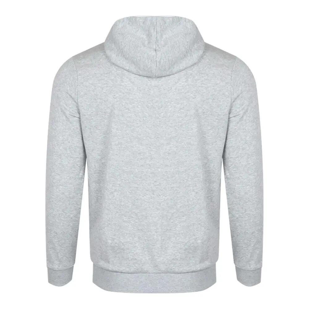 Heren Essentialhoodie met logo (Grijs) 2/7