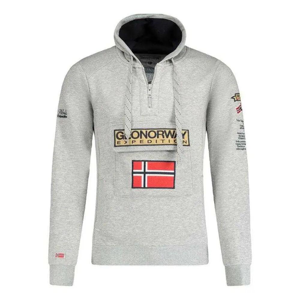 Mens Gymclass Cotton Blend Quarter Zip Sweatshirt (Grey) 4/5