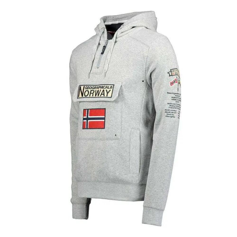 Mens Gymclass Cotton Blend Quarter Zip Sweatshirt (Grey) 3/5