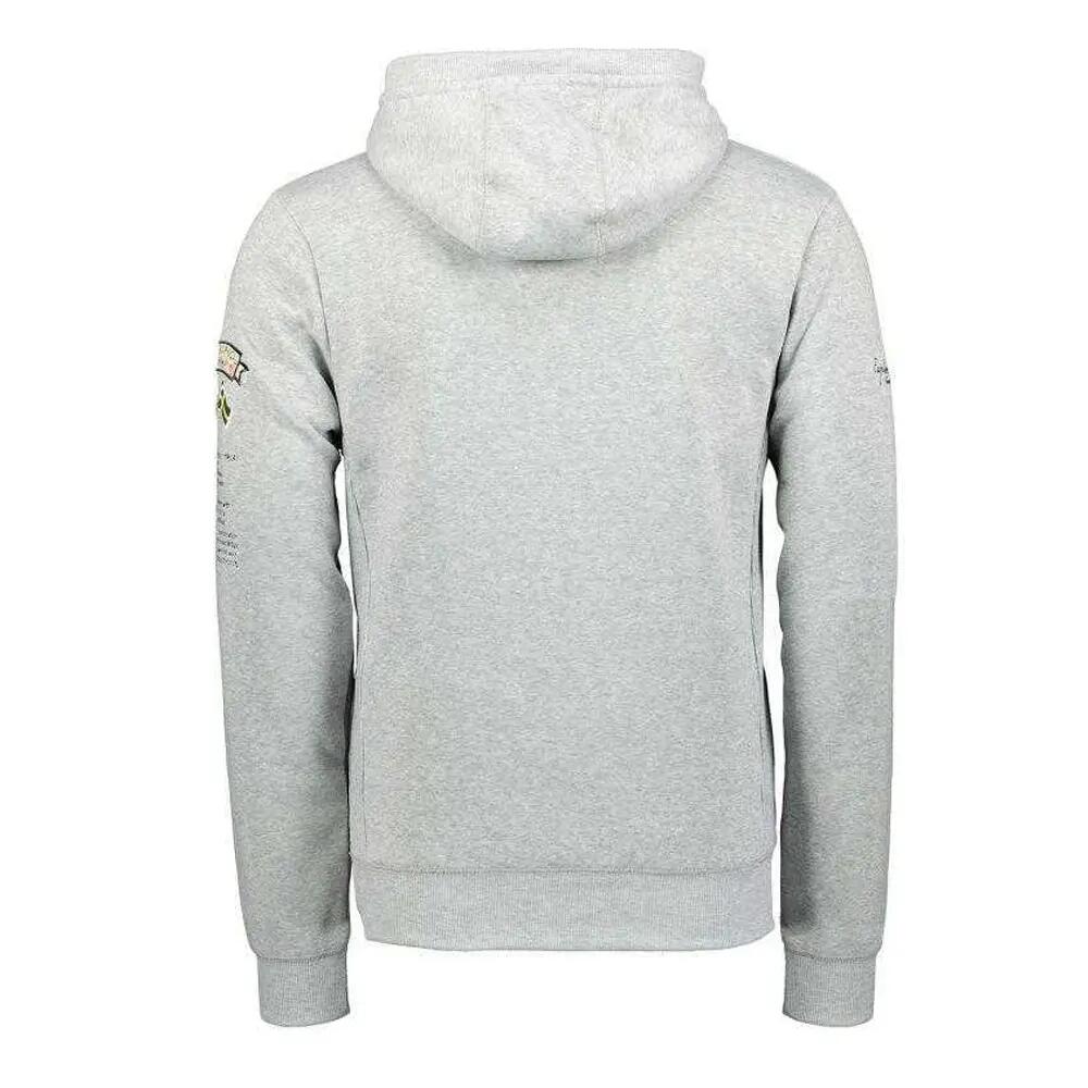 Mens Gymclass Cotton Blend Quarter Zip Sweatshirt (Grey) 2/5