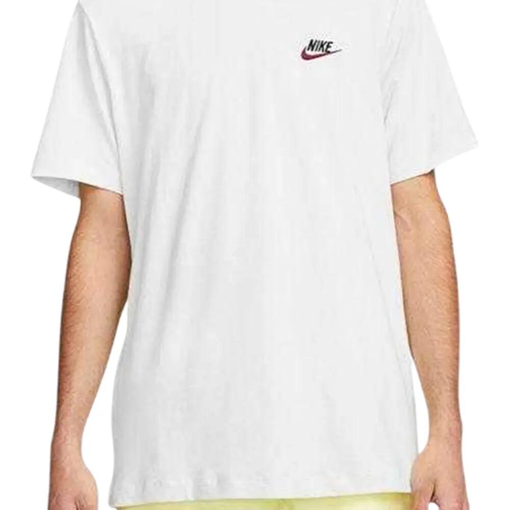 Maglietta Vestibilità Rilassata Cotone Uomo Nike Sportswear Club Bianco 2/5