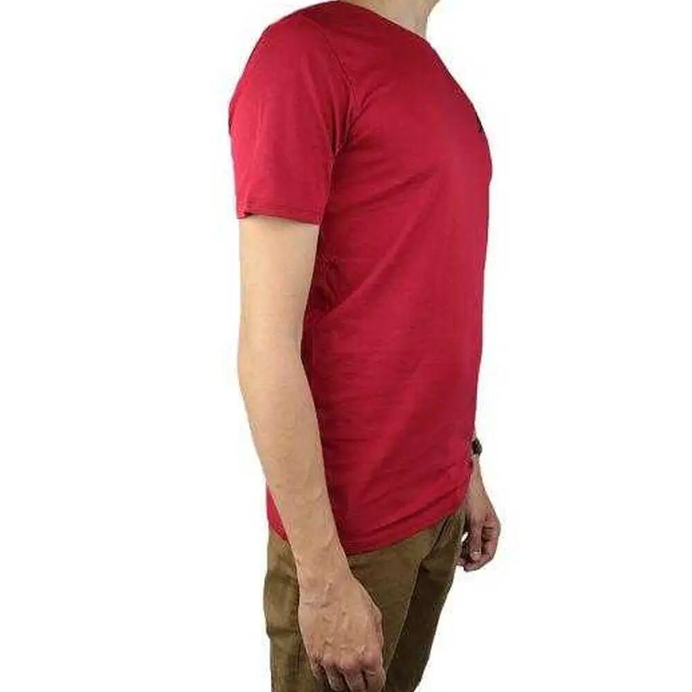 Maglietta Vestibilita' Ampia Logo Ricamato Cotone Maniche Corte Uomo Nike Rosso 4/4