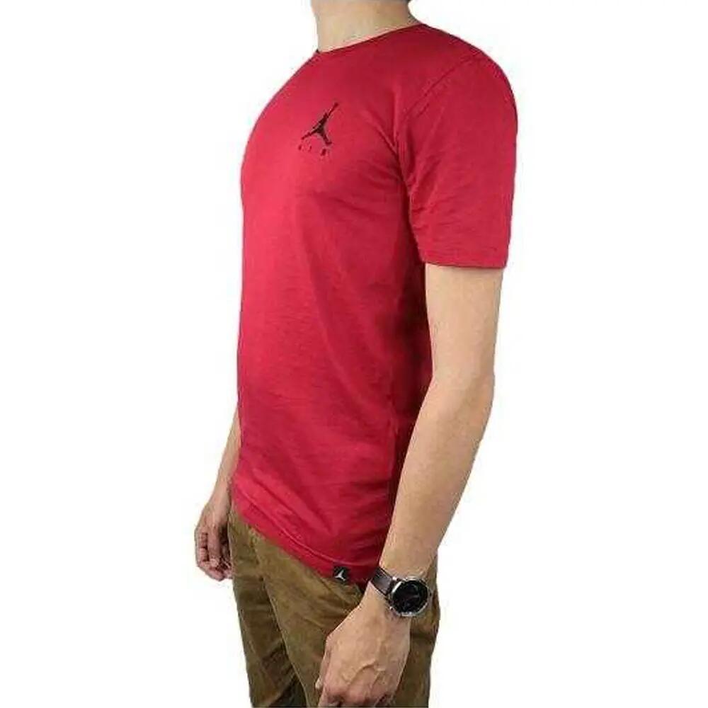 Maglietta Vestibilita' Ampia Logo Ricamato Cotone Maniche Corte Uomo Nike Rosso 3/4