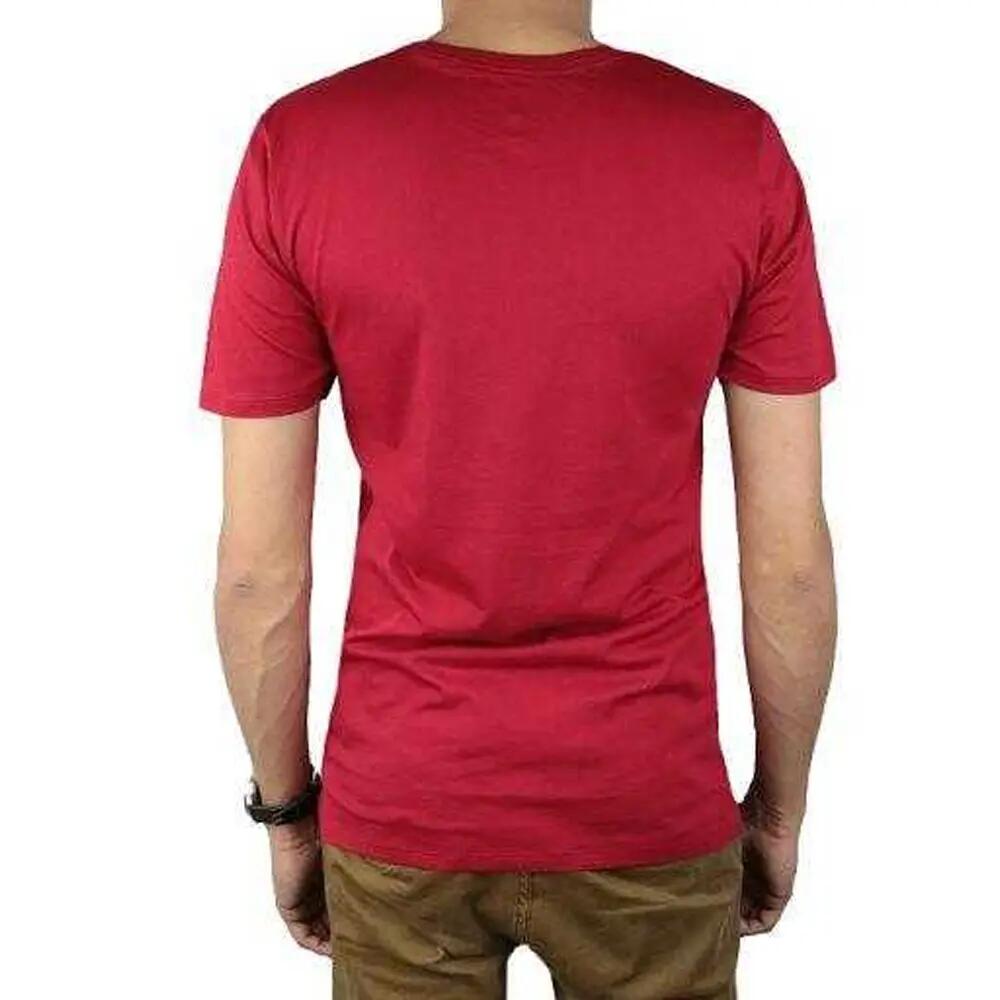 Maglietta Vestibilita' Ampia Logo Ricamato Cotone Maniche Corte Uomo Nike Rosso 2/4