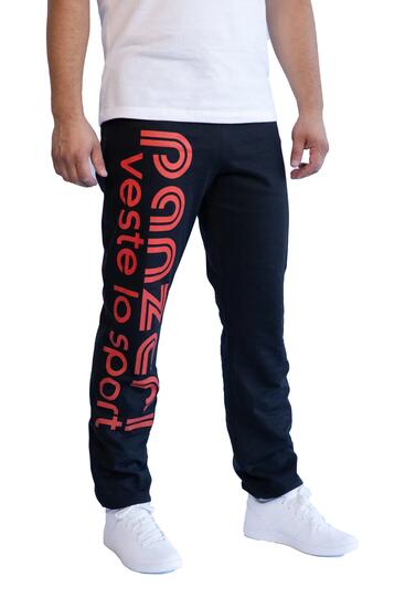 Jogging Panzeri Mixte - Uni H - Noir / Rouge