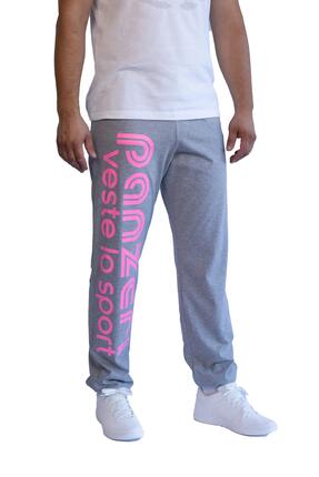 Jogging Panzeri Mixte - Uni H - Gris Chiné / Rose Fluo