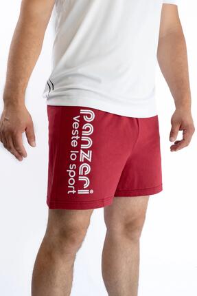 Short Panzeri Mixte - Uni A - Bordeaux / Blanc