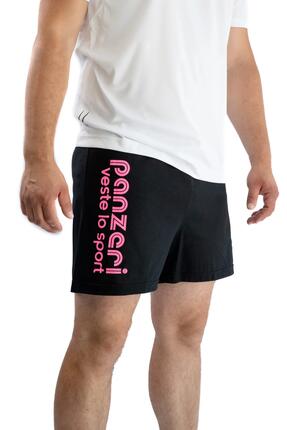 Short Panzeri Mixte - Uni A - Noir / Rose Fluo