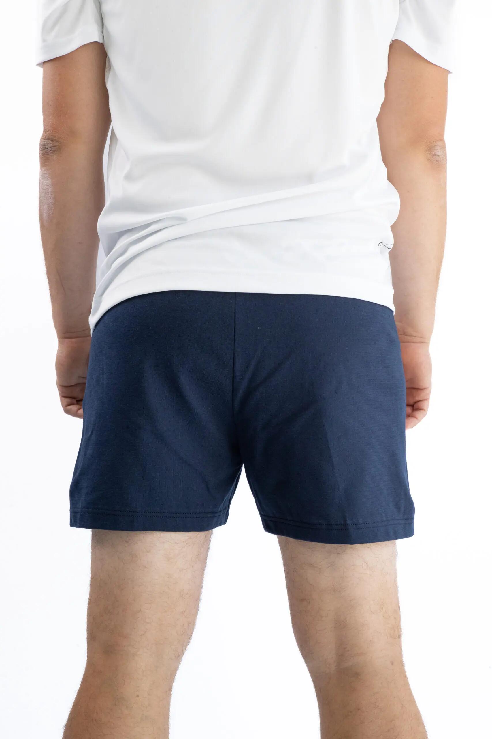 Short Panzeri Mixte  - Uni A - Bleu Marine / Orange Fluo 4/4